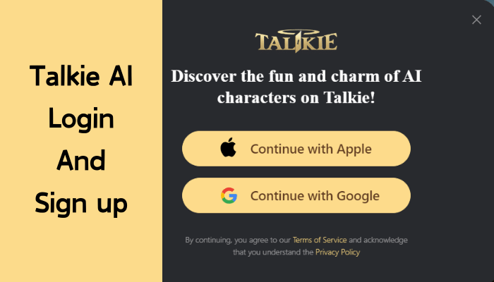 Talkie AI Login