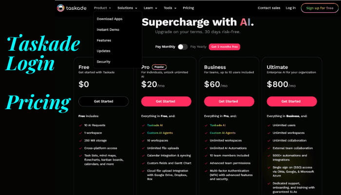 Taskade Pricing