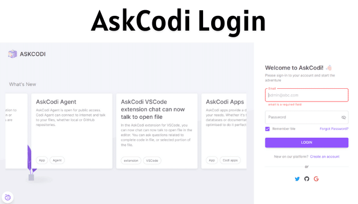 AskCodi Login