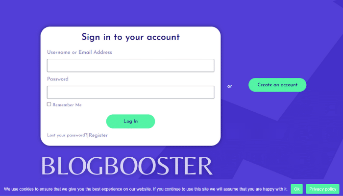 BLOGBOOSTER Login