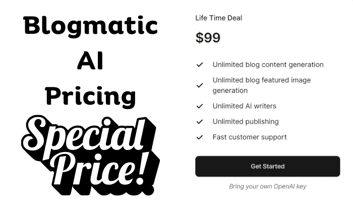 Blogmatic AI Pricing