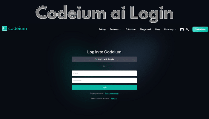 Codeium Login