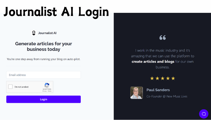 Journalist AI Login