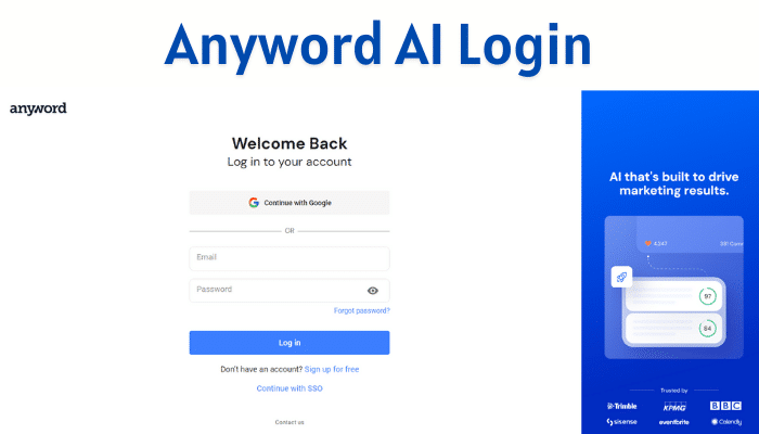 Anyword AI Login