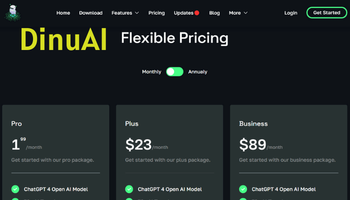 DinuAI Pricing