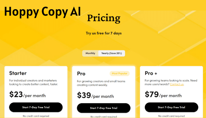 Hoppy Copy Pricing