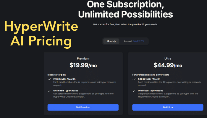 HyperWrite Pricing