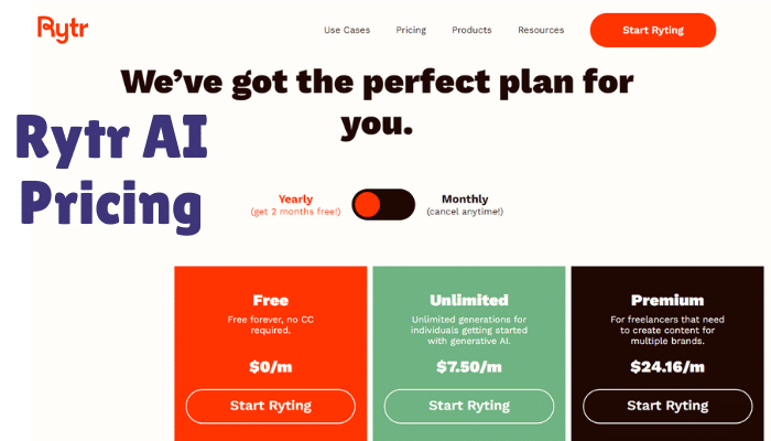 Rytr Pricing