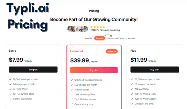 Typli.ai Pricing