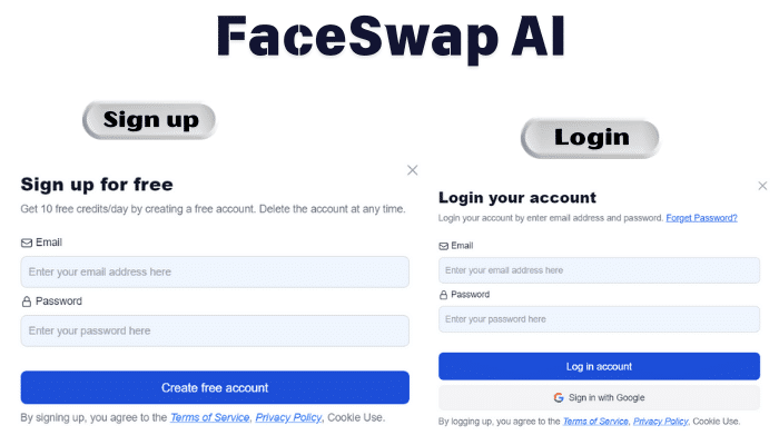 FaceSwap AI Login