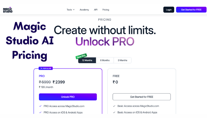 Magic Studio Pricing
