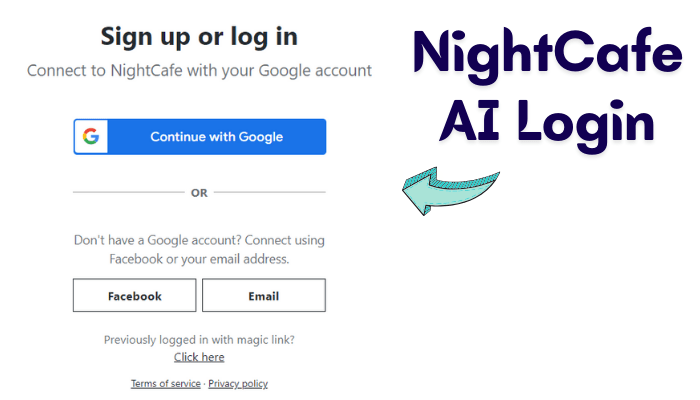 NightCafe AI Login