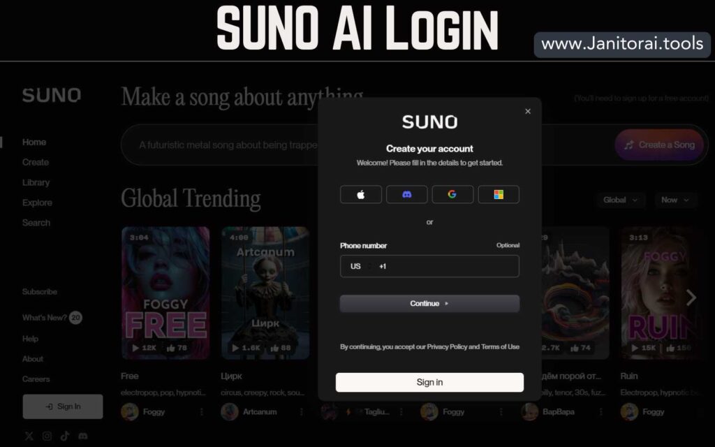 Suno AI Login