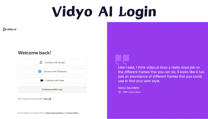 Vidyo AI Login