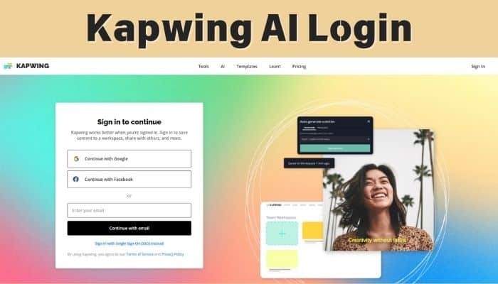 Kapwing AI Login