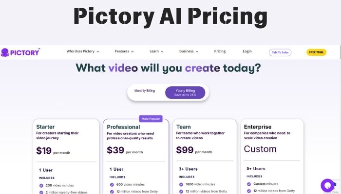 Pictory AI Pricing