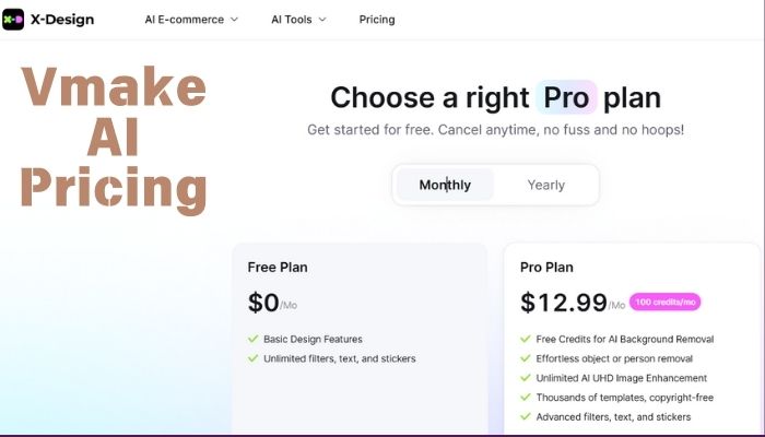 Vmake AI Pricing